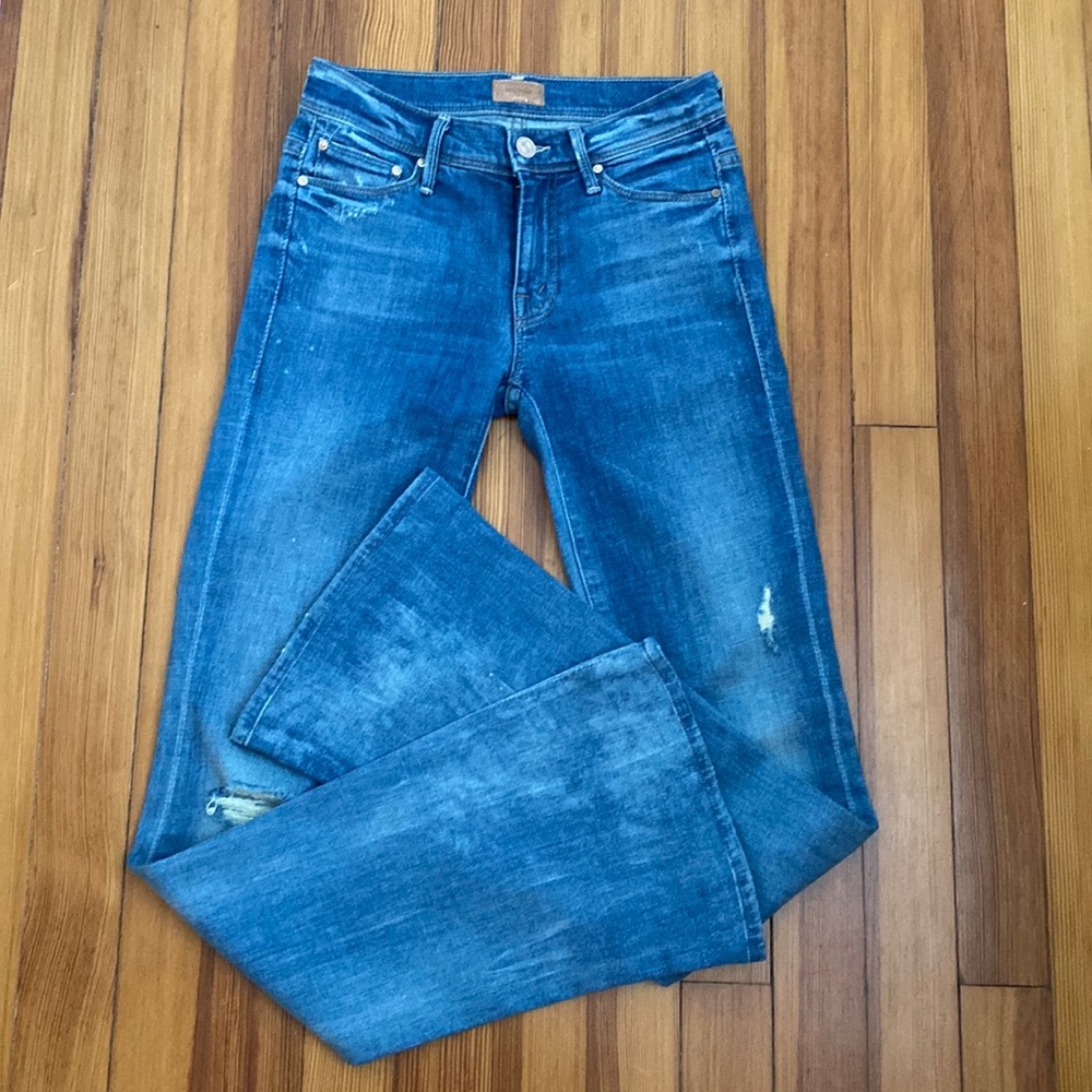 Mother Mid-Rise Boot Cut Jean - The Cruiser in Getting Rowdy Wash